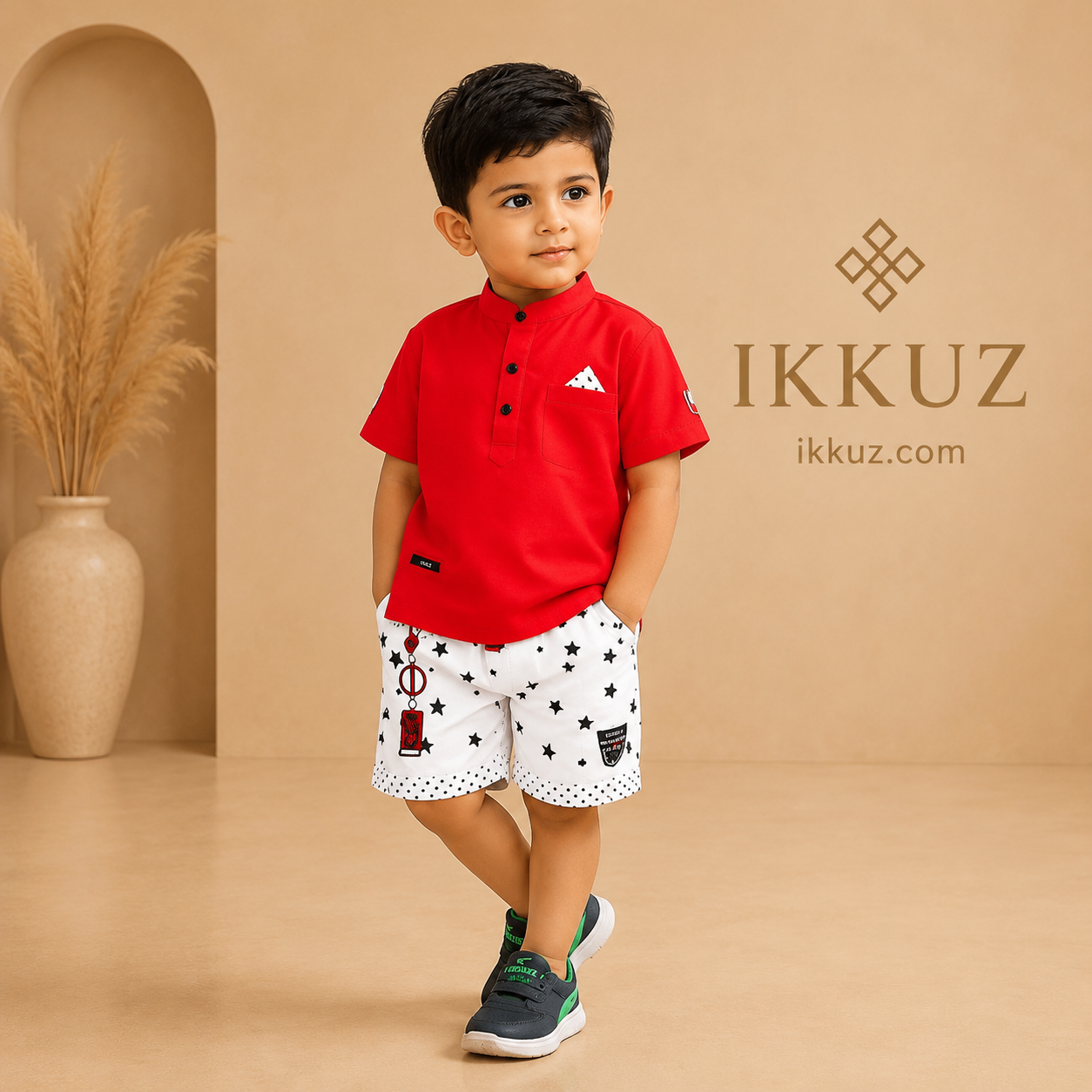 Premium Kids Cotton Co-Ord Set | Boys Casual T-Shirt &amp; Printed Shorts | Soft Hosiery Cotton