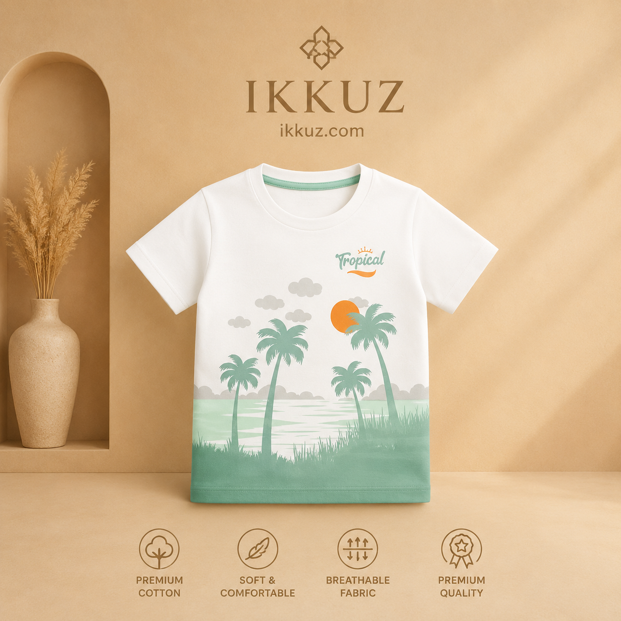 Premium Kids Cotton Co-Ord Set | Boys Casual T-Shirt &amp; Printed Shorts | Soft Summer Outfit