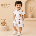 Premium Boys Printed Shirt &amp; Shorts Set | Soft Cotton Blend Kids Co-ord Outfit | Half Sleeve Casual &amp; Party Wear