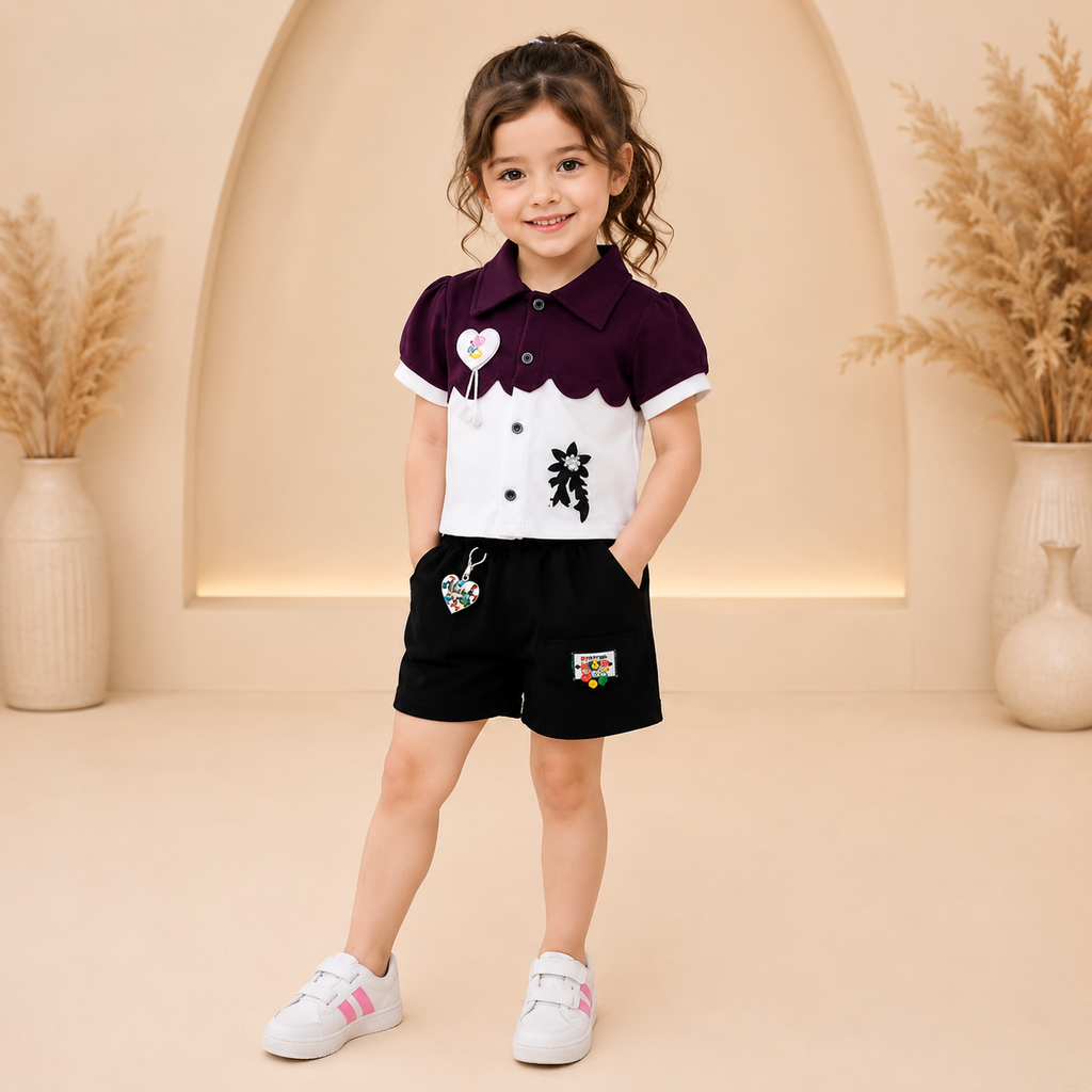 Premium Kids Casual Co-Ord Set | Soft T-Shirt &amp; Shorts Outfit