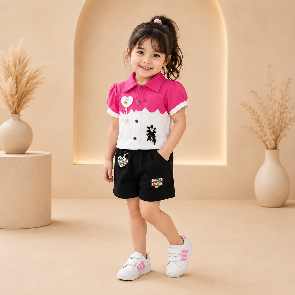 Premium Kids Casual Co-Ord Set | Soft T-Shirt &amp; Shorts Outfit
