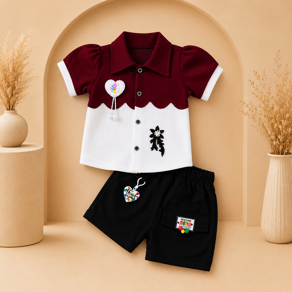 Premium Kids Casual Co-Ord Set | Soft T-Shirt &amp; Shorts Outfit