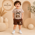 Premium Bunny Print Cotton Co-Ord Set | Soft Kids T-Shirt &amp; Shorts Outfit