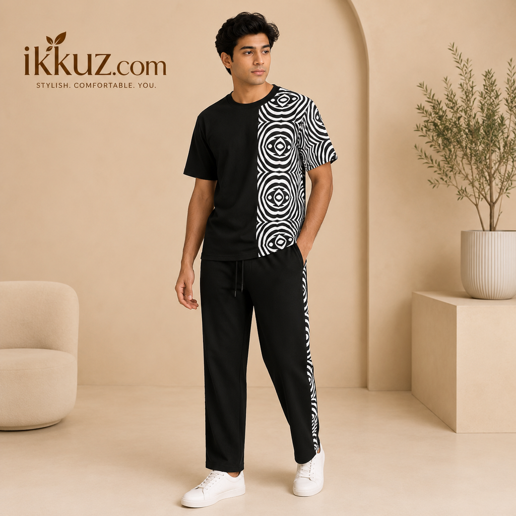 UrbanEdge Men’s Premium Striped Co-Ord Set