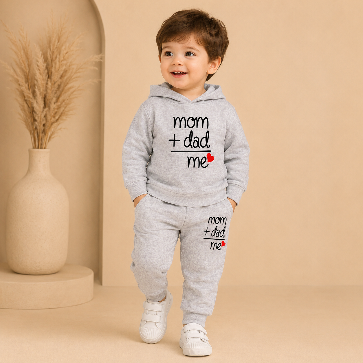 Champion Boys Premium Wool Hoodie &amp; Jogger Set – Mom &amp; Dad Edition