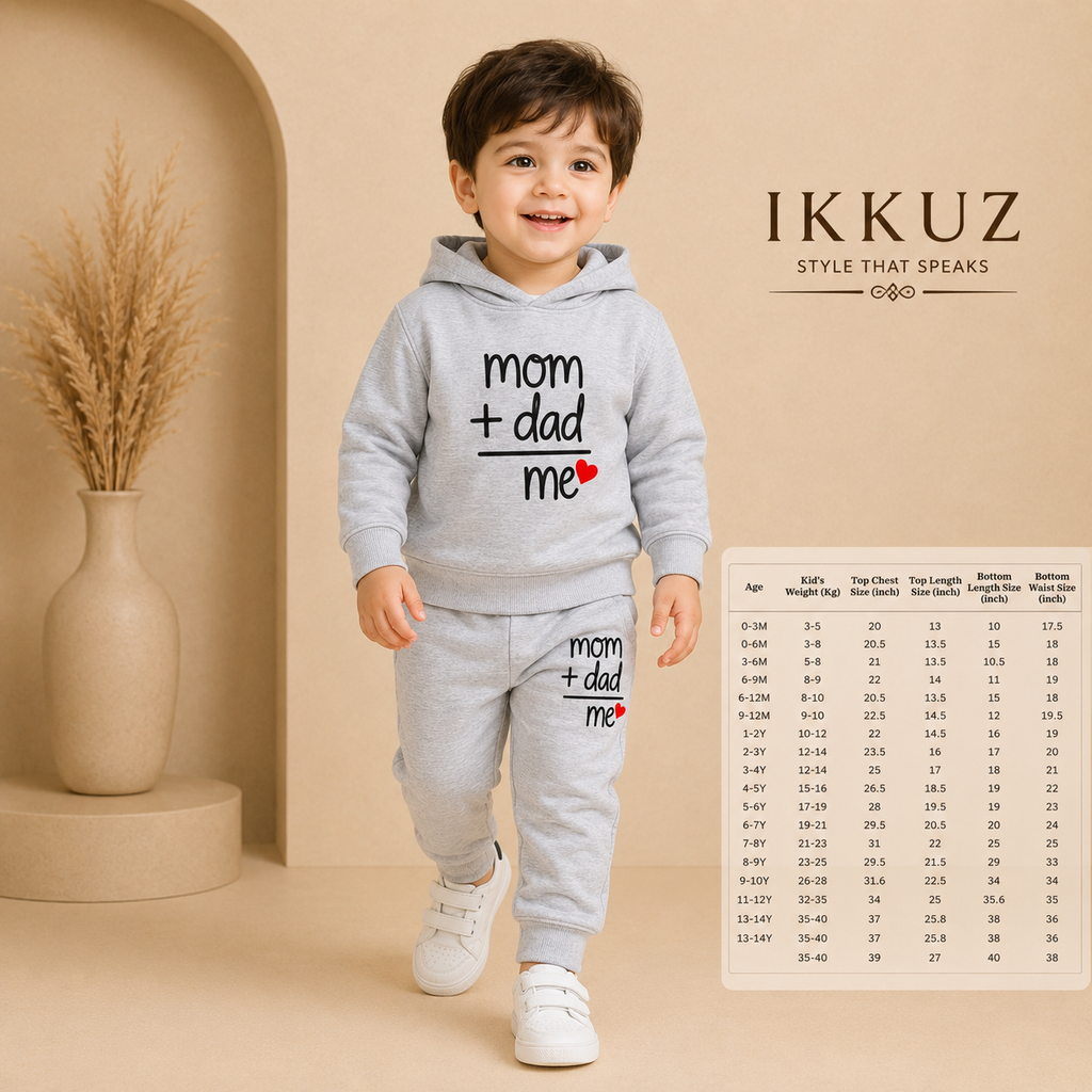 Champion Boys Premium Wool Hoodie &amp; Jogger Set – Mom &amp; Dad Edition