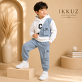 Urban Explorer Boys Premium Hooded Co-ord Set – Faux Two-Piece Sweatshirt &amp; Jogger Pants