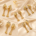 Premium Gold-Plated CZ Drop Earrings