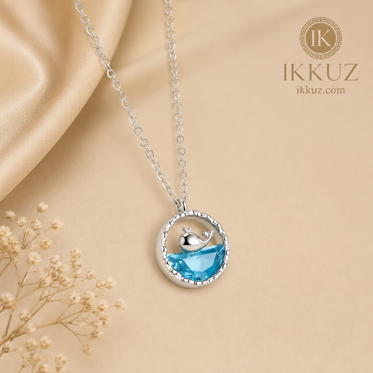 Ocean Whale Stainless Steel Pendant Necklace for Women &amp; Girls