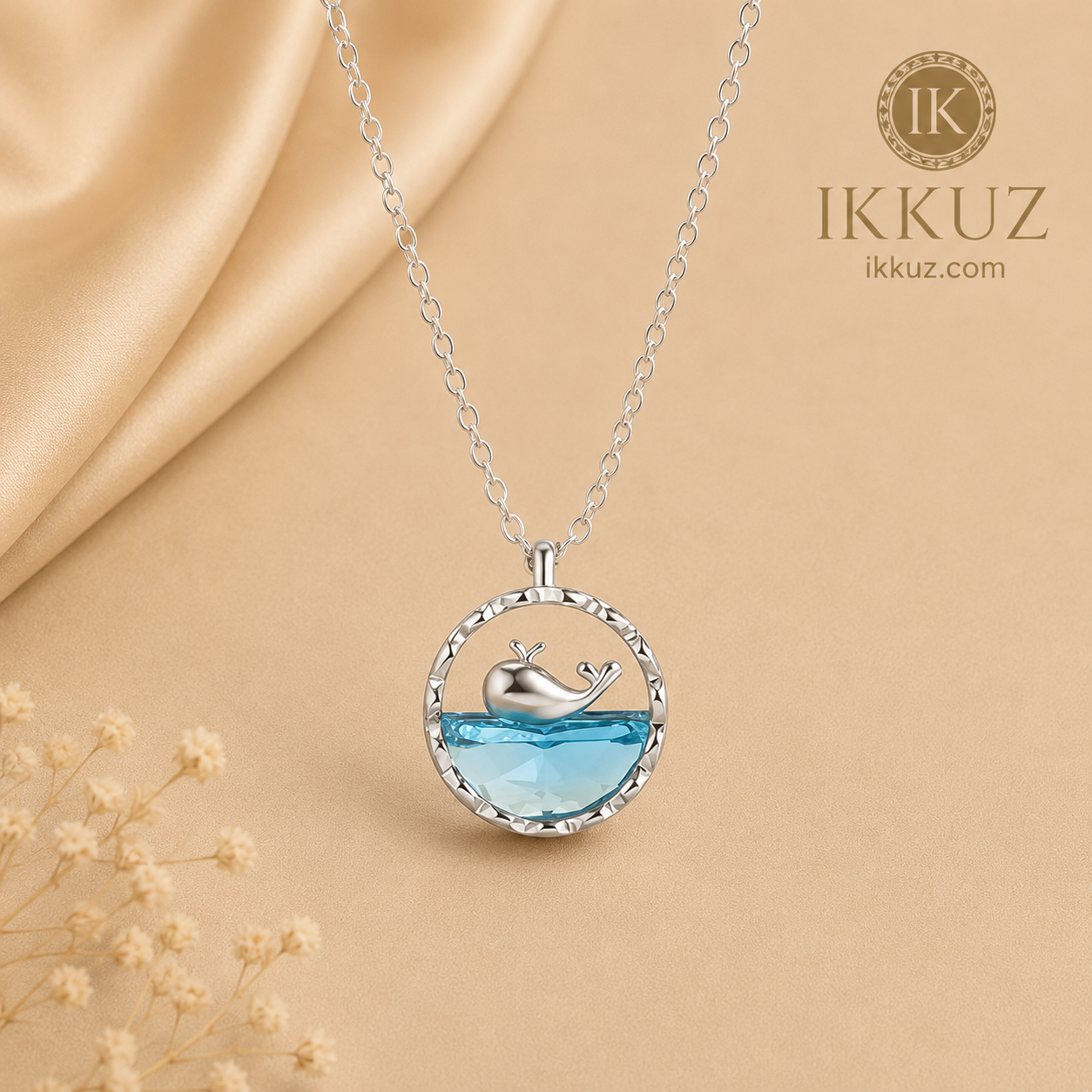 Ocean Whale Stainless Steel Pendant Necklace for Women &amp; Girls
