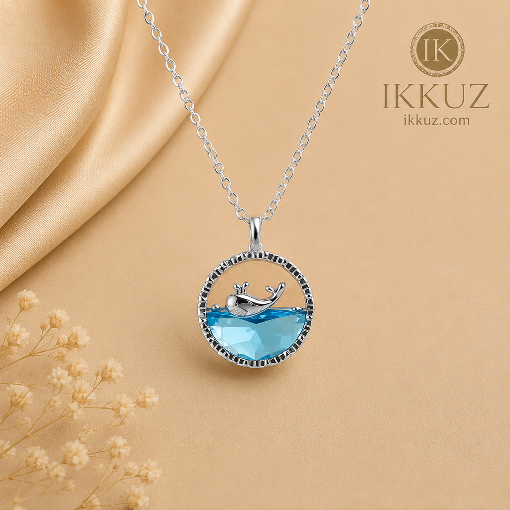 Ocean Whale Stainless Steel Pendant Necklace for Women &amp; Girls