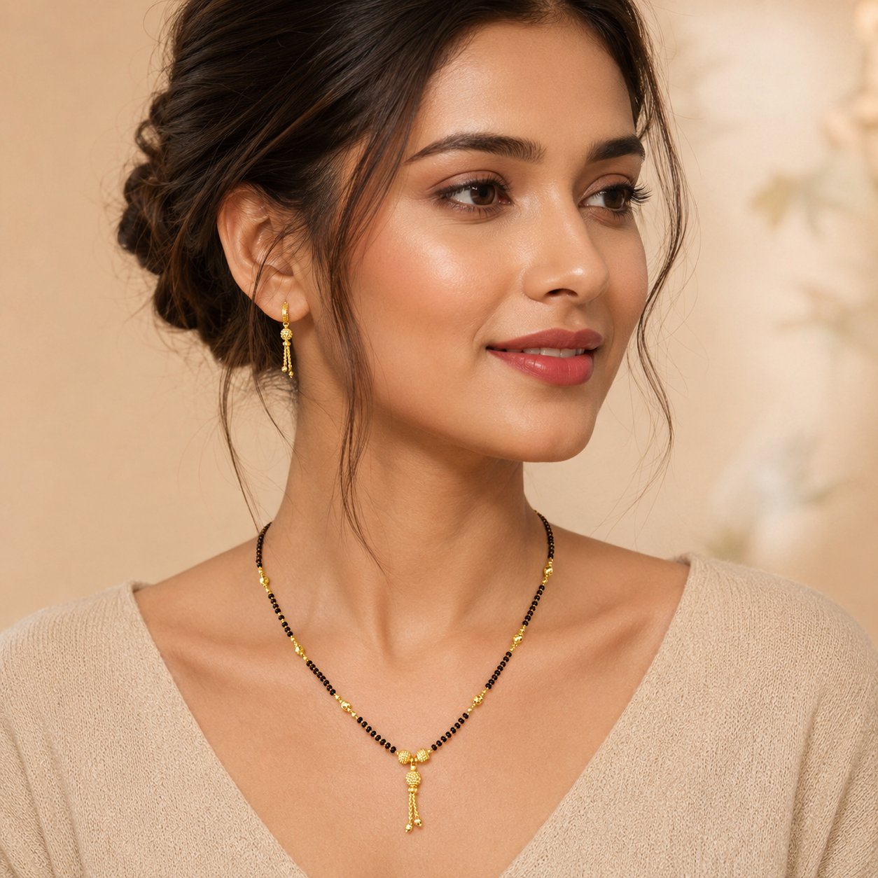 Elegant Aura Gold-Plated Daily Wear Alloy Mangalsutra for Women &amp; Girls