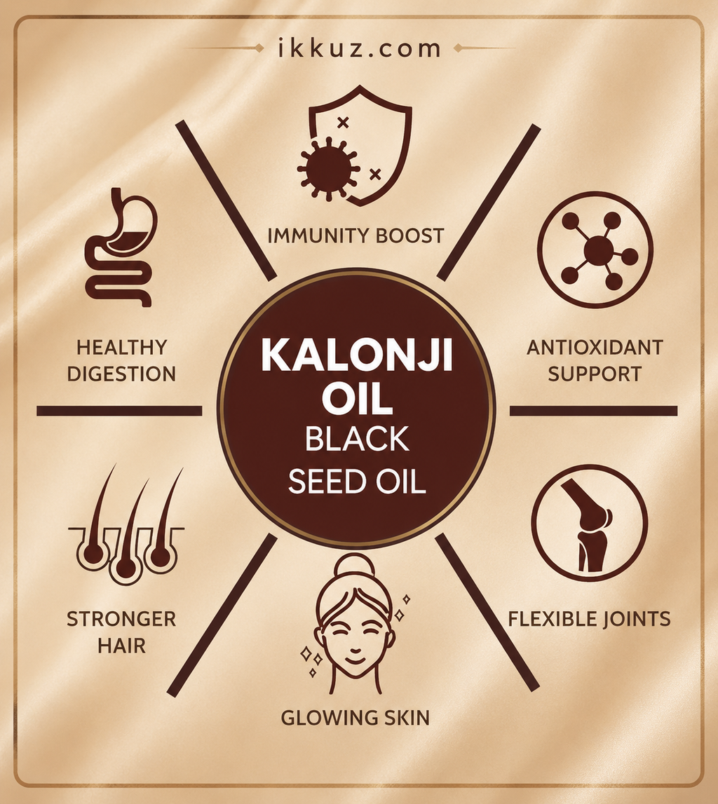 Grashva Organic Cold-Pressed Kalonji Oil – Black Seed Hair &amp; Skin Oil 100ml