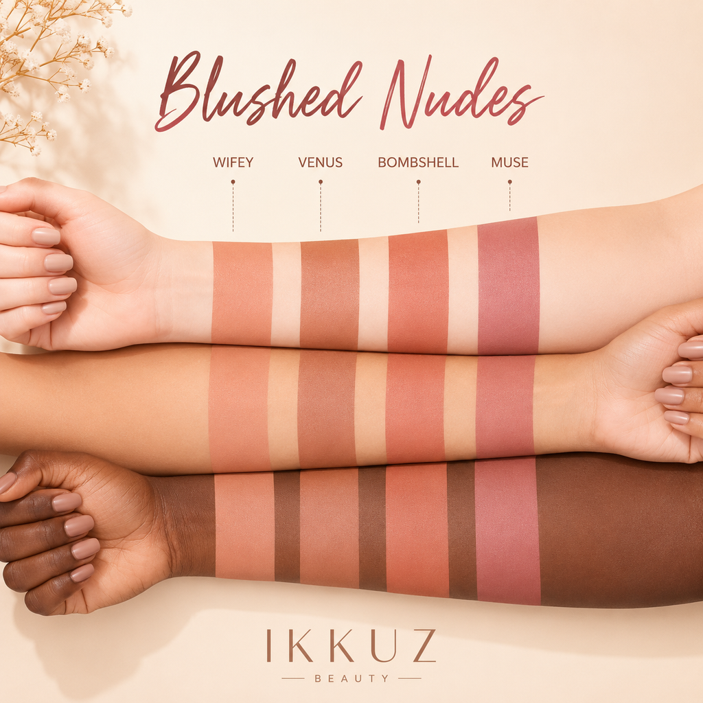 Professional Nude Liquid Matte Lipstick Set – Pack of 4 Mini Lipsticks | Long Lasting, Waterproof, Smudge Proof | Velvet Matte Finish | 20 ml