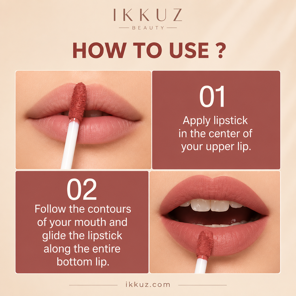Professional Nude Liquid Matte Lipstick Set – Pack of 4 Mini Lipsticks | Long Lasting, Waterproof, Smudge Proof | Velvet Matte Finish | 20 ml
