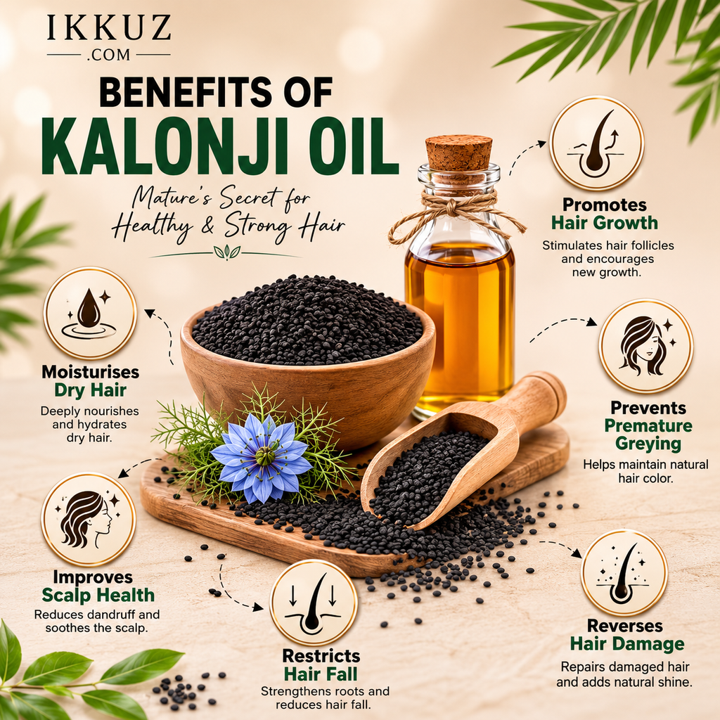 Grashva Organic Cold-Pressed Kalonji Oil – Black Seed Hair &amp; Skin Oil 100ml