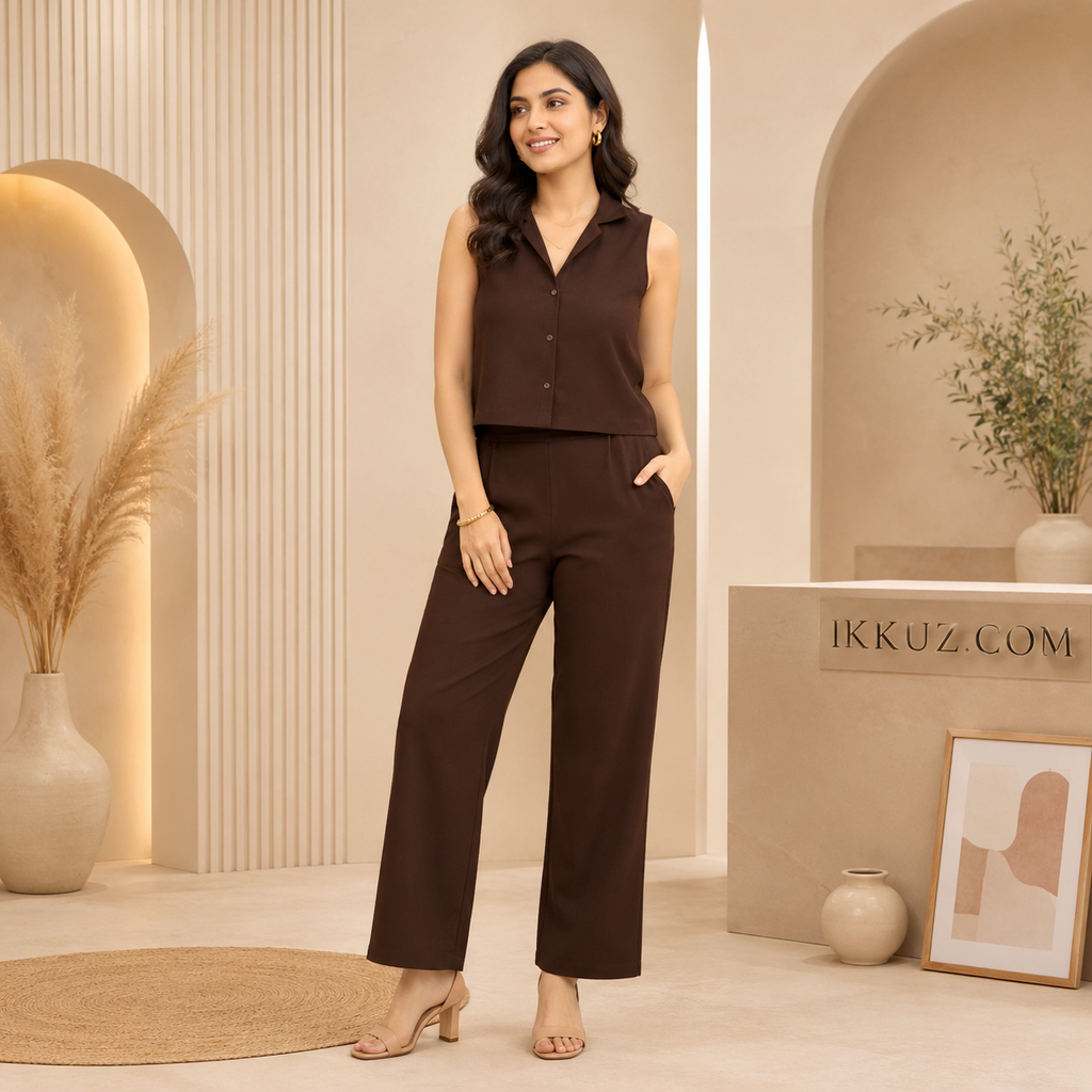 Women's Owl Print Sleeveless Maxi Dhoti Jumpsuit
