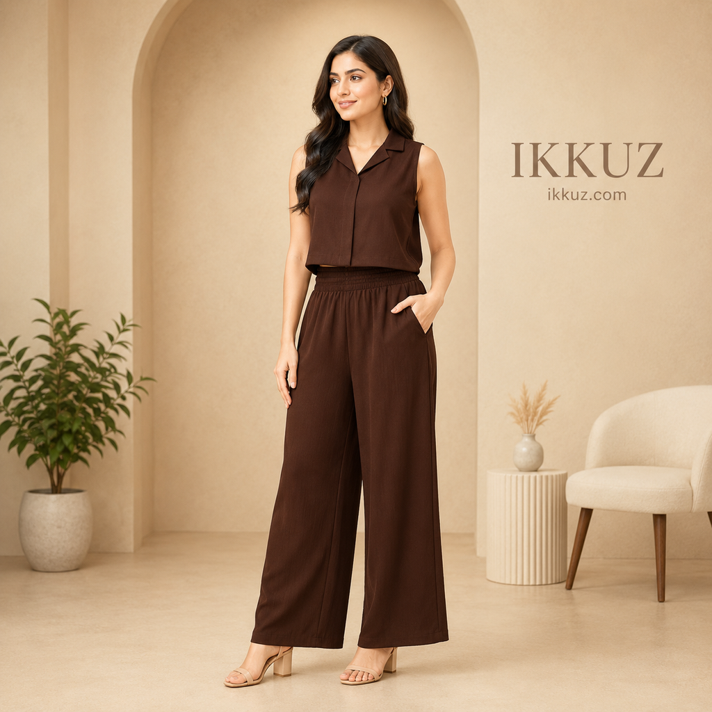 Women's Owl Print Sleeveless Maxi Dhoti Jumpsuit