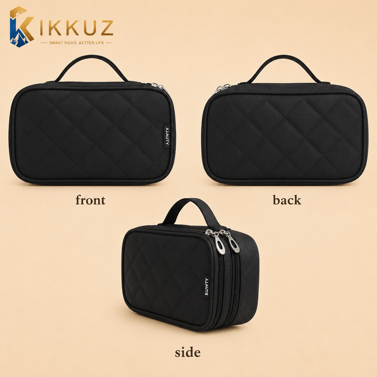 Waterproof Travel Toiletry Bag for Men &amp; Women – Large Capacity Cosmetic Makeup Organizer Case with Multi Compartments | Portable Travel Wash Pouch (Black)