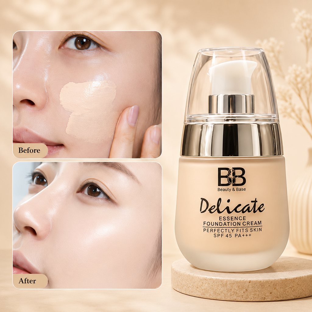 Delicate BB Essence Foundation Cream – Natural Glow Liquid Foundation | Pack of 1