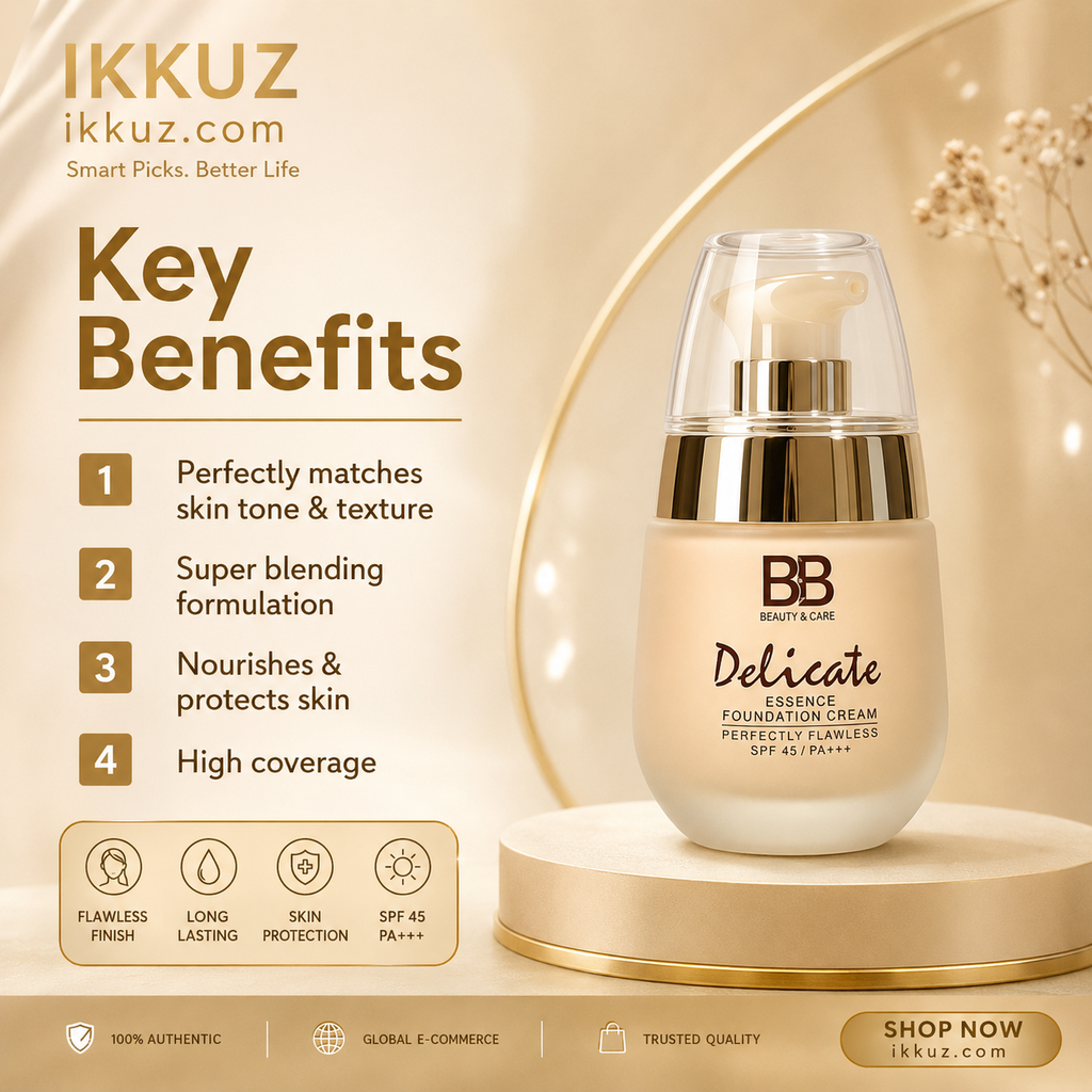 Delicate BB Essence Foundation Cream – Natural Glow Liquid Foundation | Pack of 1