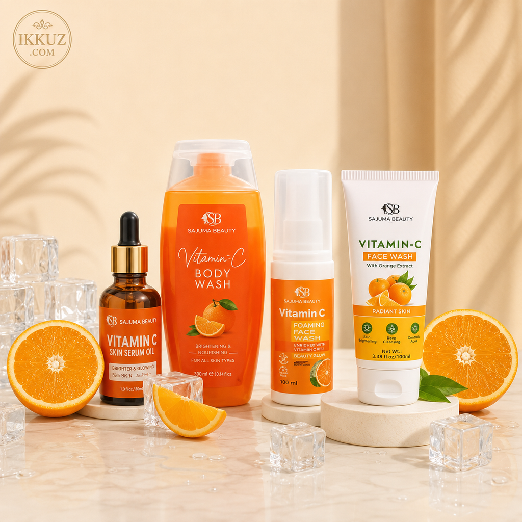 Sajuma Beauty 4-in-1 Vitamin C Skin Glow Combo (4 Products)