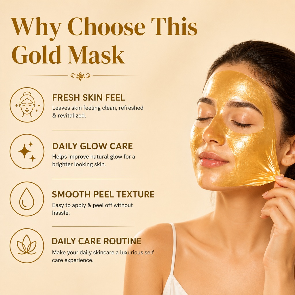 Phillauri 24K Gold Peel-Off Face Mask (Pack of 3) – Glass Glow Skin with Vitamin E &amp; Saffron | Deep Cleansing Face Mask for Men &amp; Women | 60ml Each