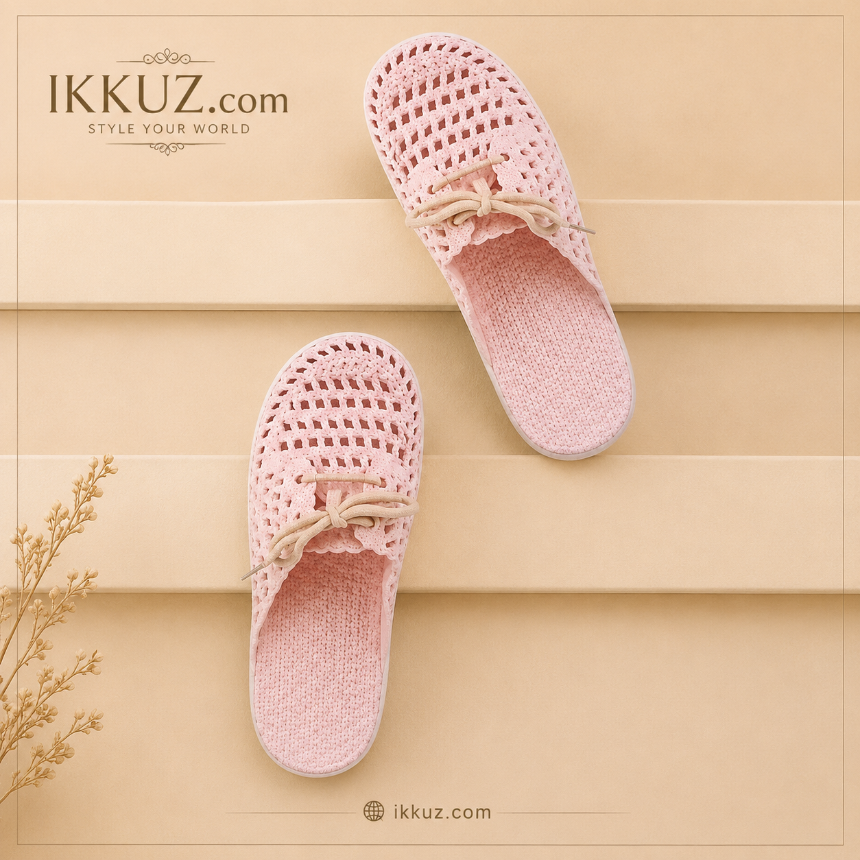 Elegant Comfort Women's Designer Slip-On Flip Flops