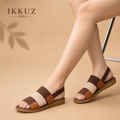 UrbanEase Women's Brown Open-Toe Comfort Sandals | Premium Casual Fashion Collection