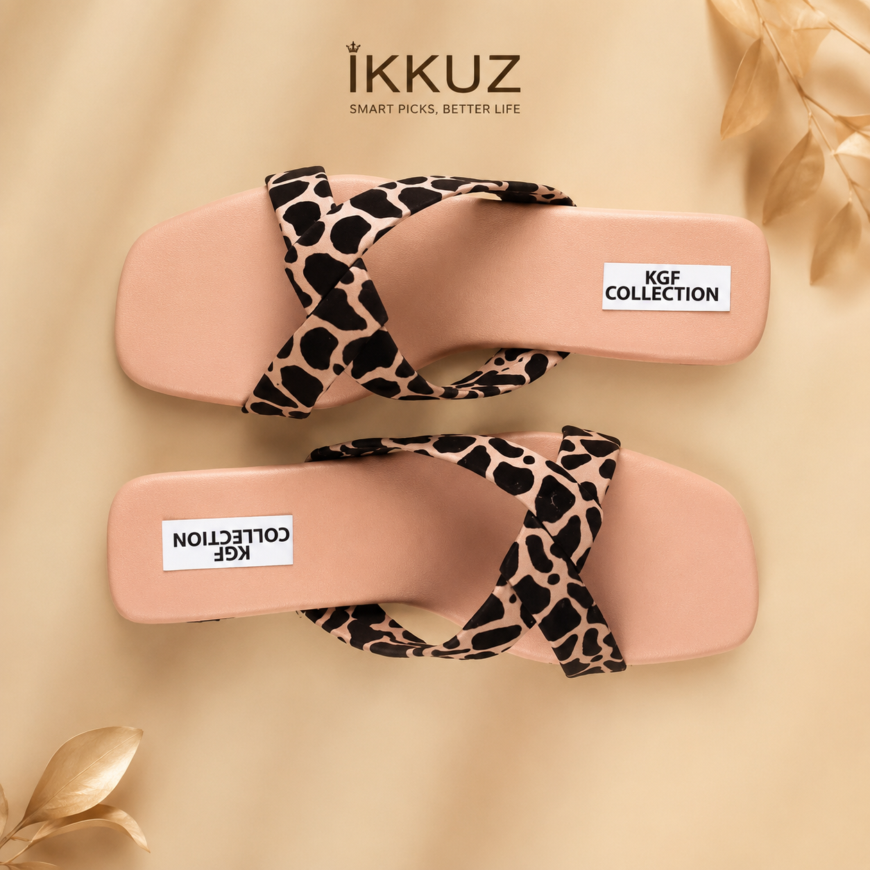 WildCharm Zebra Print Comfort Flats for Women