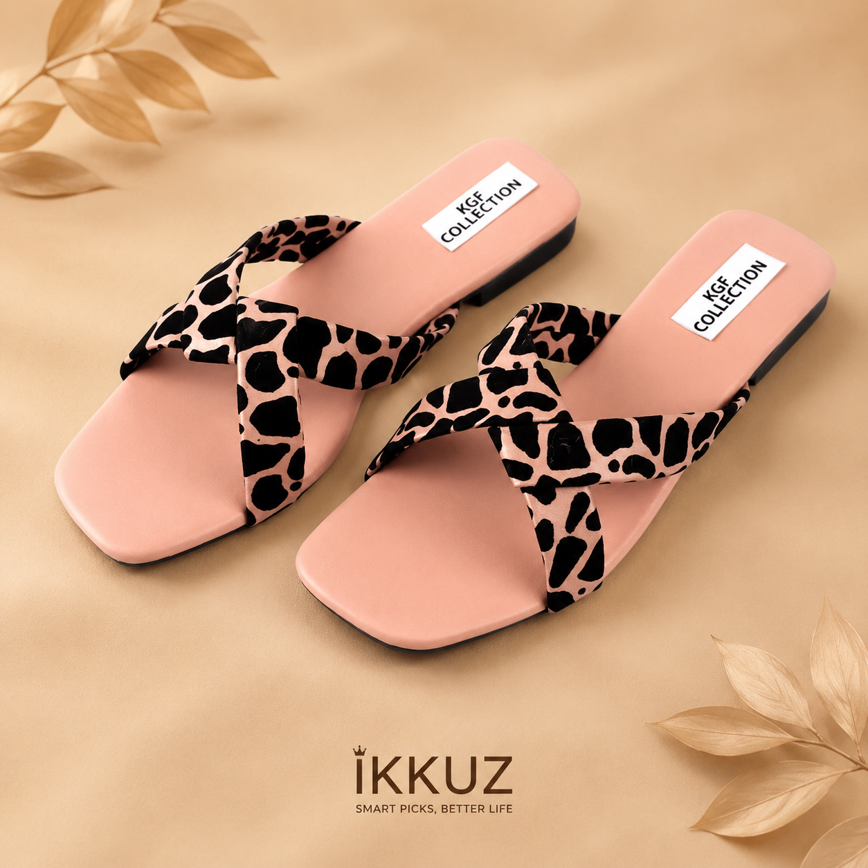 WildCharm Zebra Print Comfort Flats for Women
