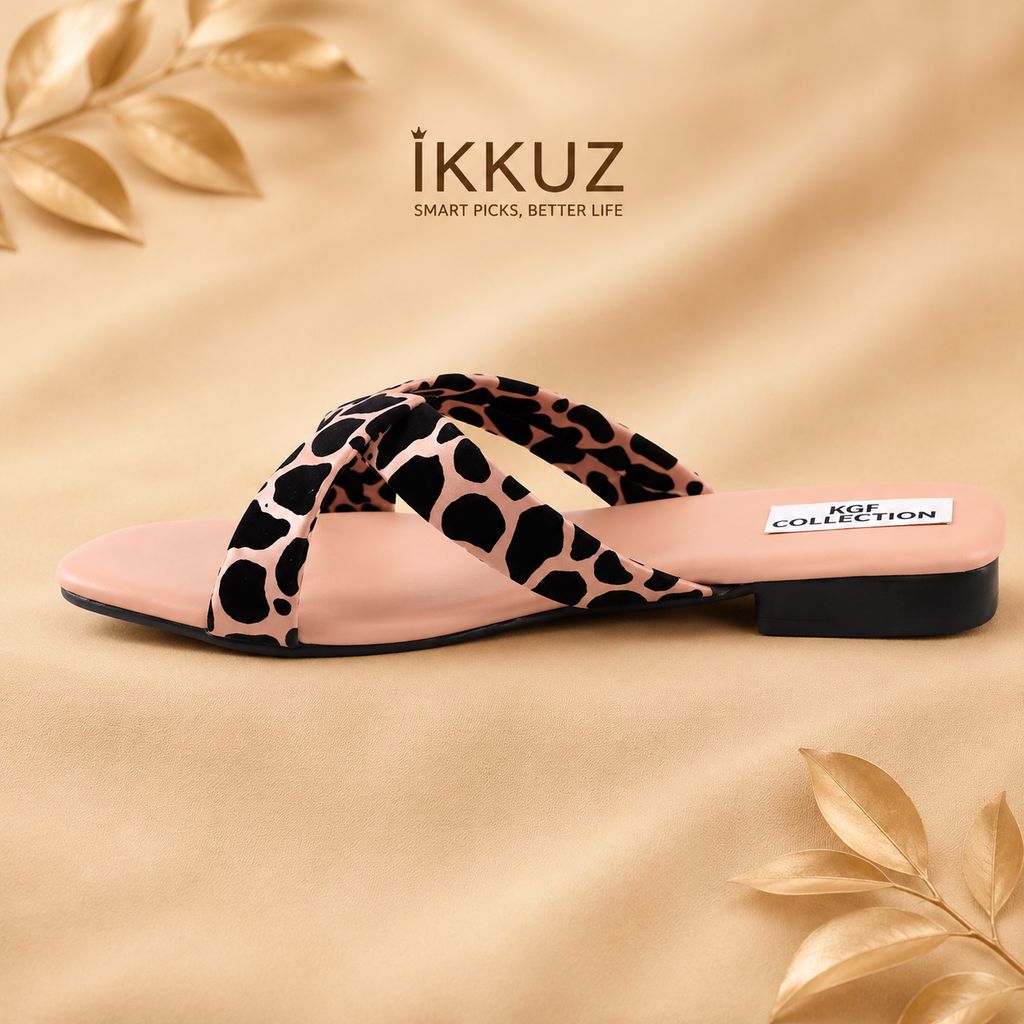 WildCharm Zebra Print Comfort Flats for Women