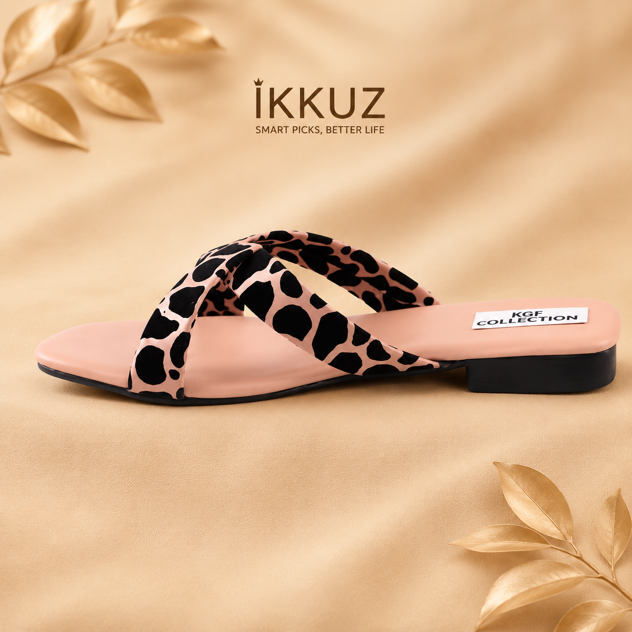 WildCharm Zebra Print Comfort Flats for Women