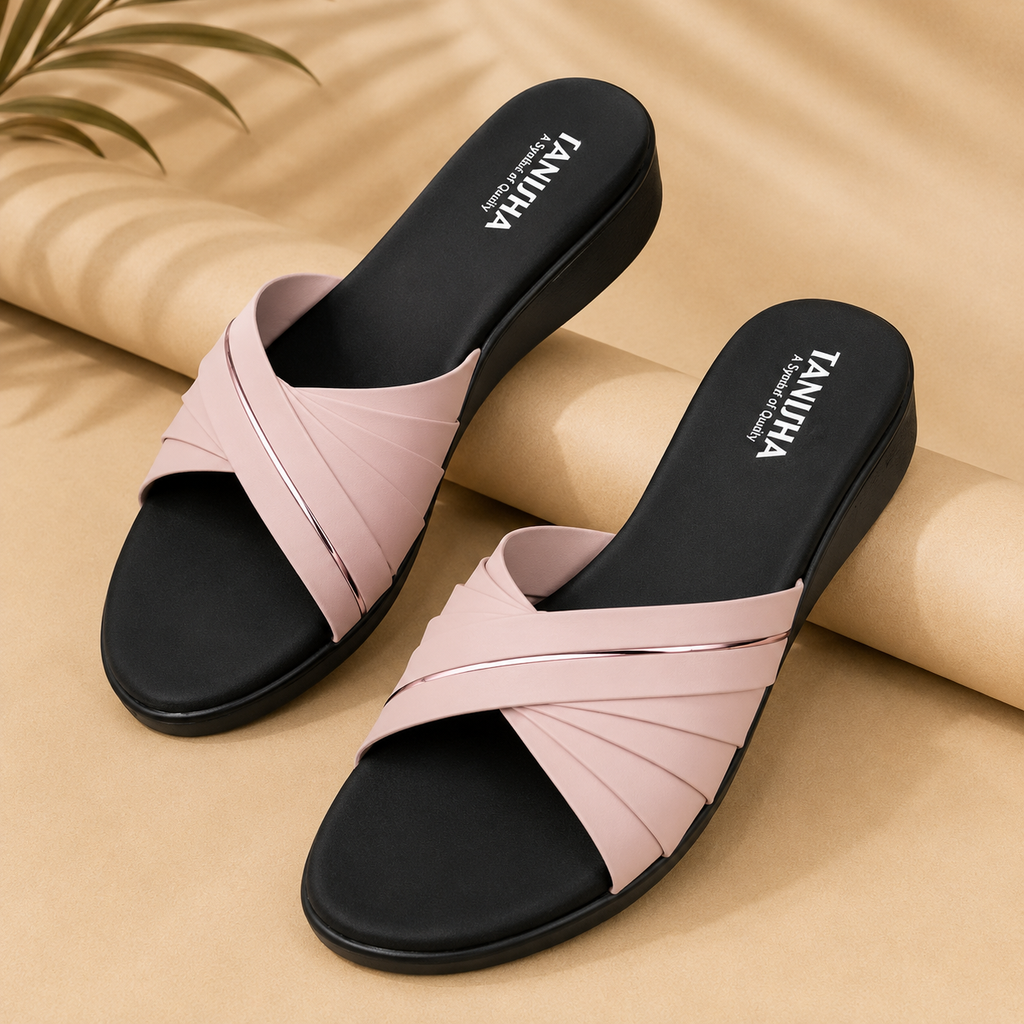 ComfortLuxe Women's Premium Cross-Strap Flats