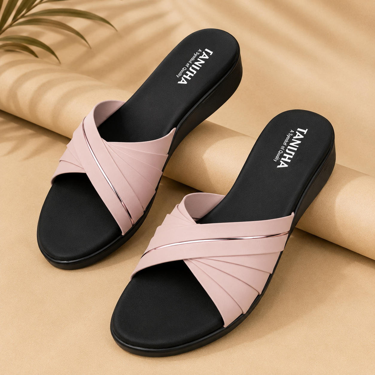 ComfortLuxe Women's Premium Cross-Strap Flats