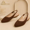Women's Velvet Comfort Slingback Flats | Lightweight Casual Slip-On Ballerina Shoes