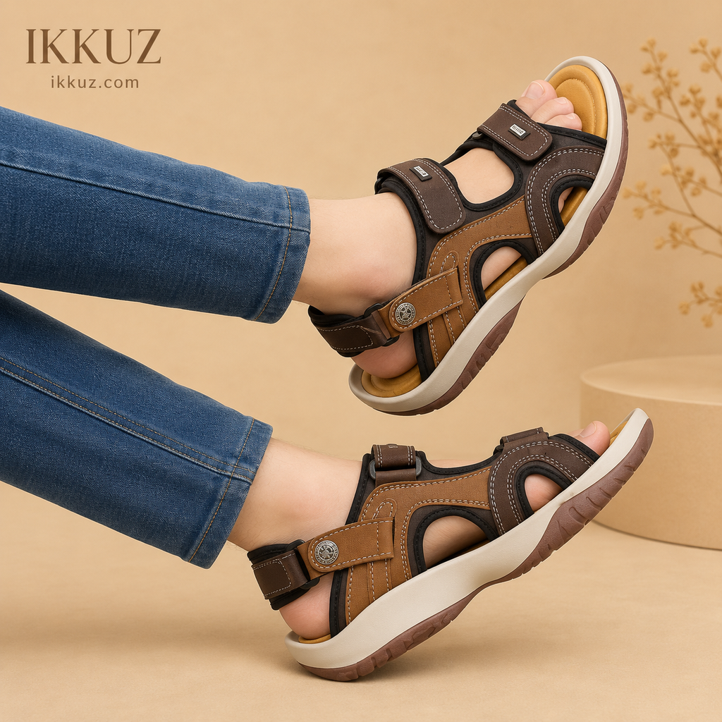 Men's UltraSoft Premium Outdoor Sandals – Lightweight Summer Casual &amp; Party Wear Comfort Footwear