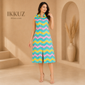 Women's Premium Printed Rayon Sleeveless Midi Dress