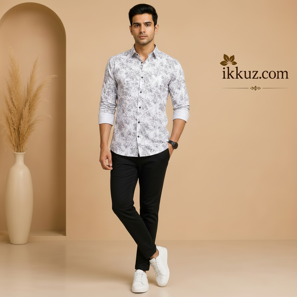 Comfy Fashionista Printed Cotton Shirt for Men