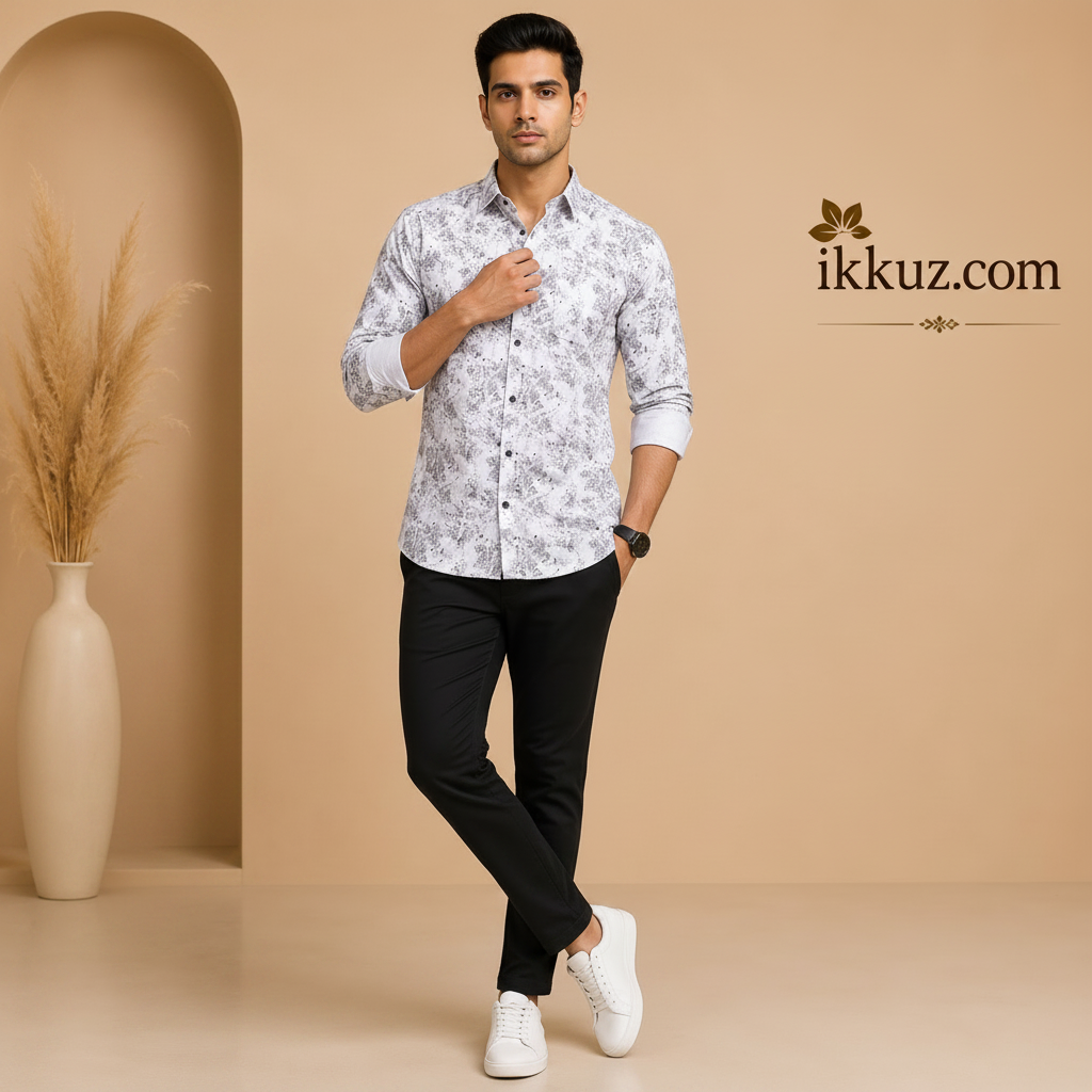 Comfy Fashionista Printed Cotton Shirt for Men