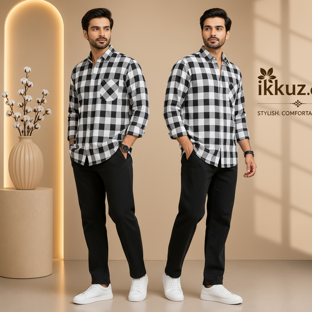 Classic Cotton Check Slim Fit Shirt