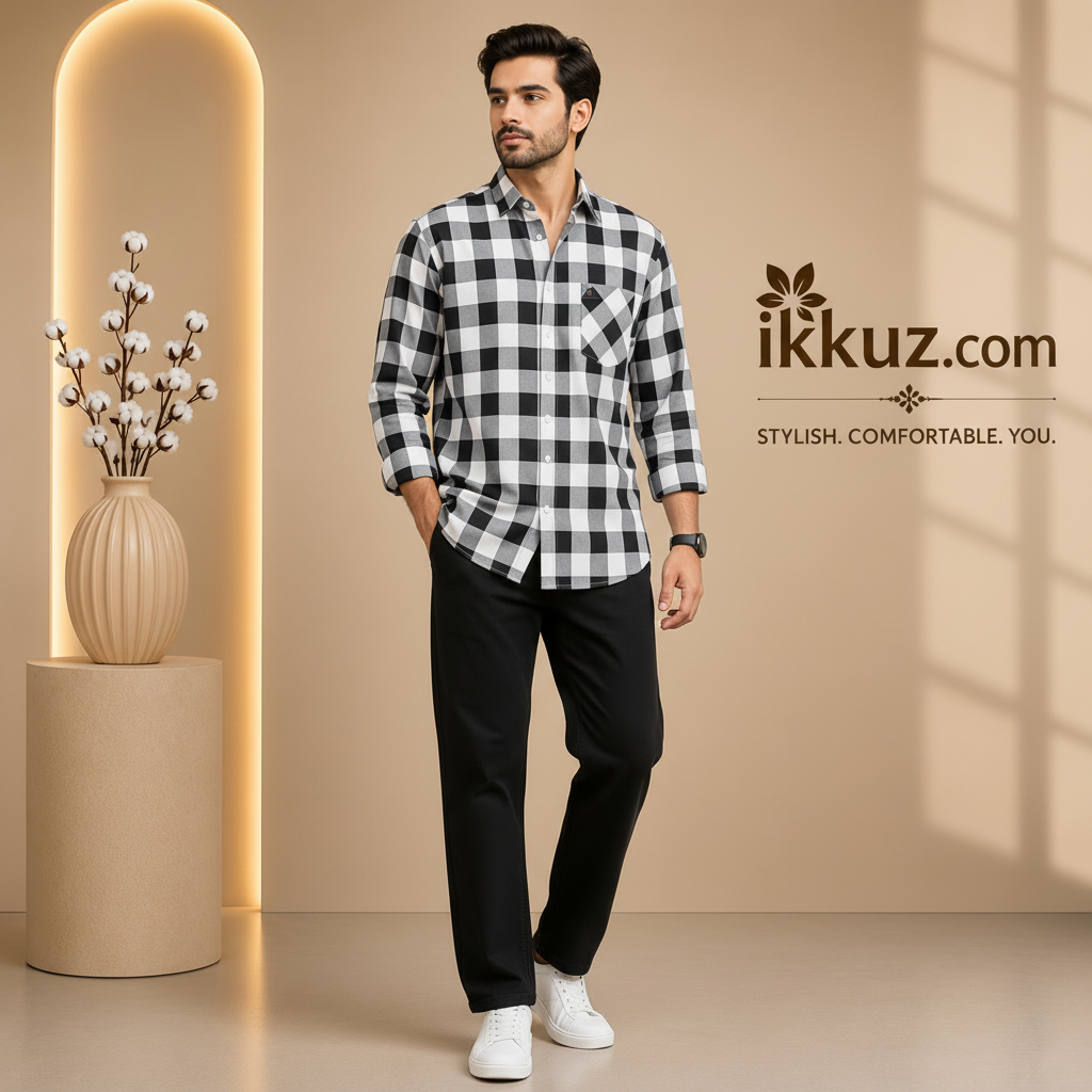 Classic Cotton Check Slim Fit Shirt