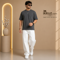 Men's Arctic White Baggy Fit Denim Jeans