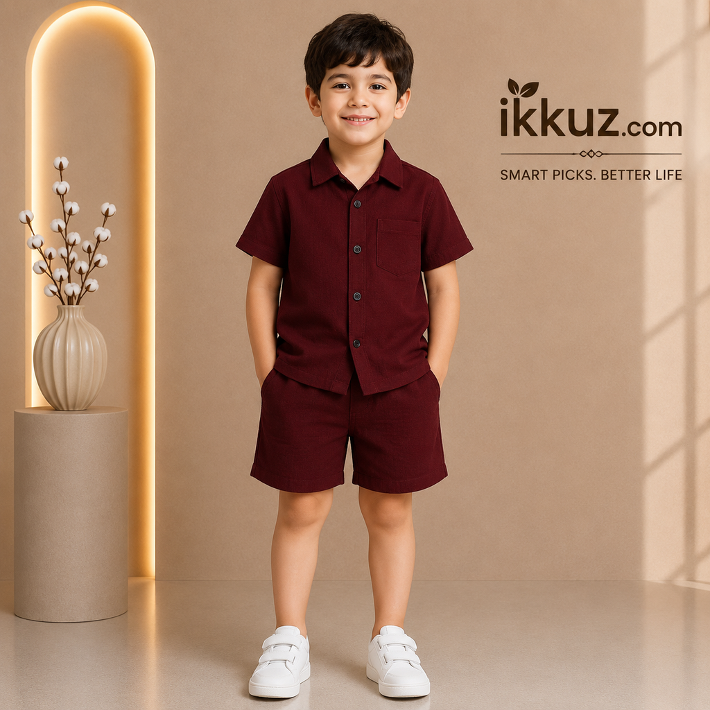 Tiny Trendz Striped Co-Ord Set for Boys