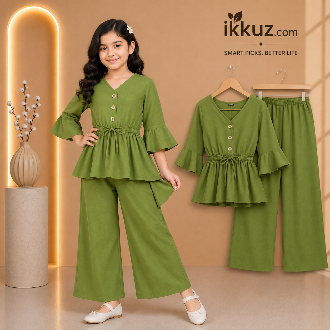 Princess Flare Co-Ord Pant Set for Girls