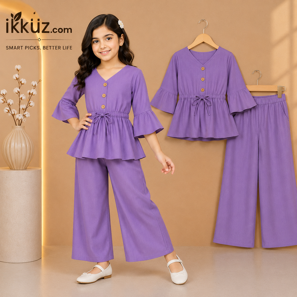 Princess Flare Co-Ord Pant Set for Girls