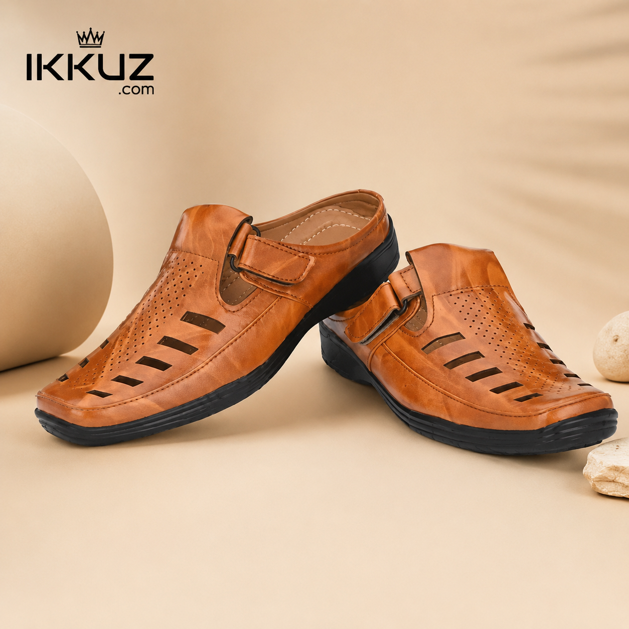 AeroWalk Tan Comfort Clogs for Men