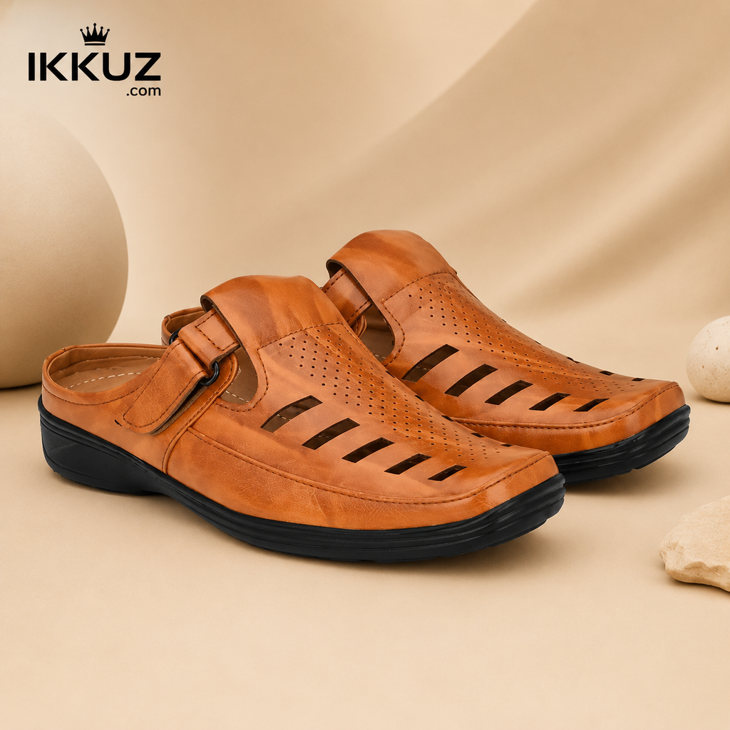AeroWalk Tan Comfort Clogs for Men