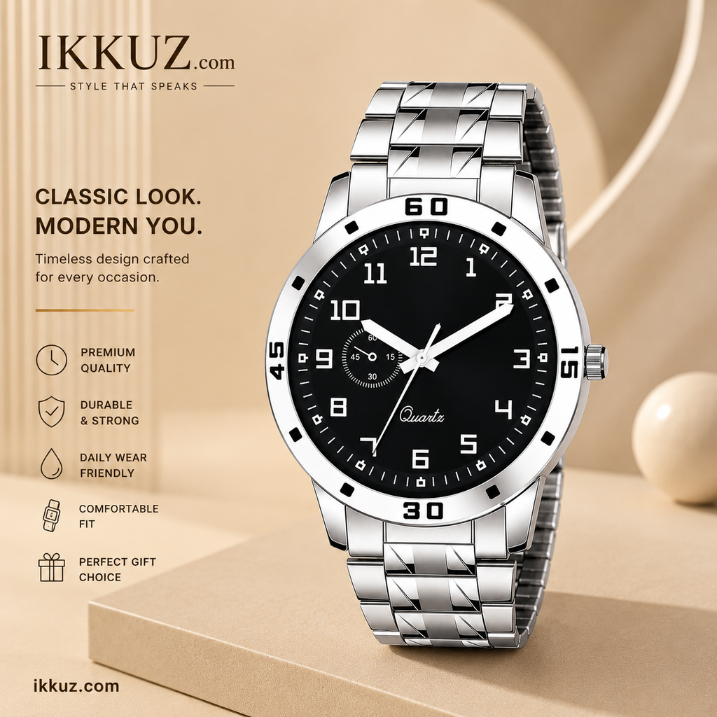 Prestige Classic Stainless Steel Analog Watch for Men