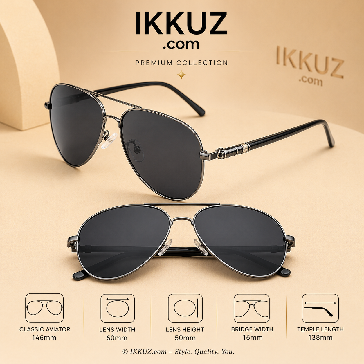 Urban Edge Aviator UV Protection Sunglasses for Men &amp; Women